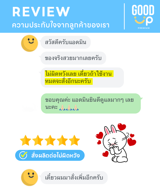รีวิวลูกค้าของเรา goodup premium