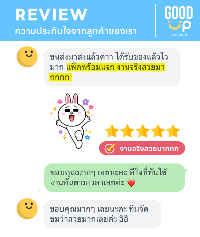 รีวิวลูกค้าของเรา goodup premium